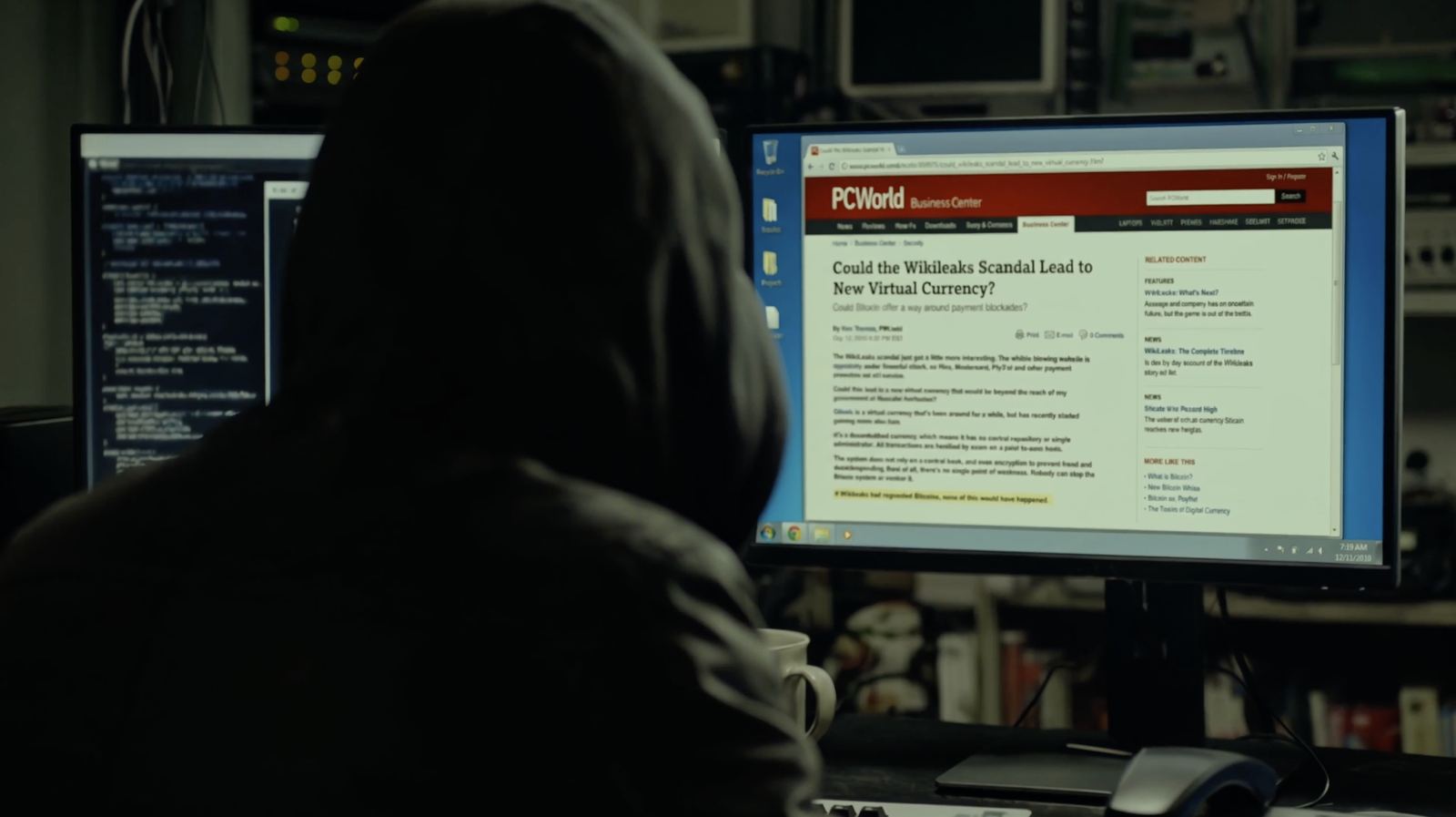 Production photograph from The Bitcoin Rebellion